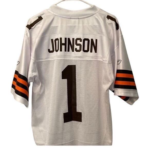 NFL Equipment Cleveland Browns white and black short sleeve shirt size M - Picture 1 of 10